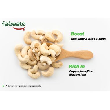 Fabeato: 100% Natural Premium Whole Raw Cashews - 200gm