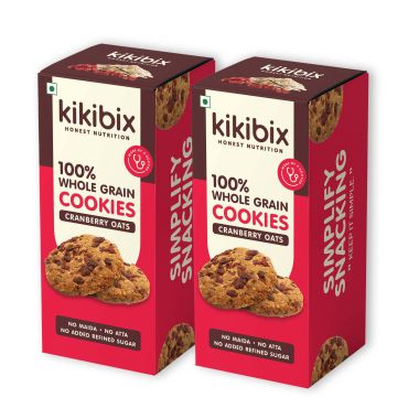 Kikibix: Cranberry Oats Cookies- 260 gm (Pack of 2)