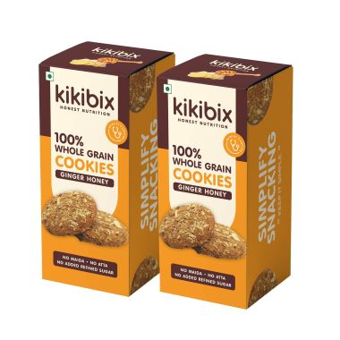 Kikibix: Almond Cashew Cookies - 260 gm (Pack of 2)