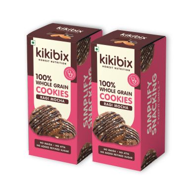 Kikibix: Ragi Mocha Cookies- 260 gm (Pack of 2)