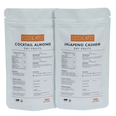 CCOLATO: Cocktail Almond & Jalapeno Cashew - 100gm each