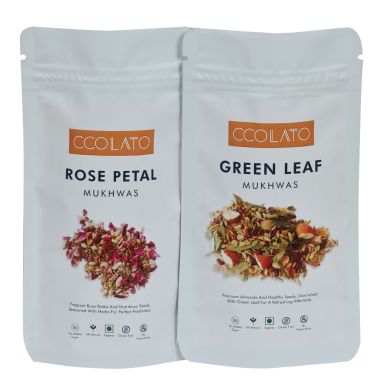 CCOLATO: Rose Petal Mukhwas & Green Leaf Mukhwas - 100gm each
