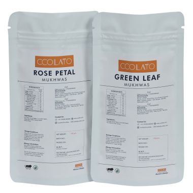 CCOLATO: Rose Petal Mukhwas & Green Leaf Mukhwas - 100gm each