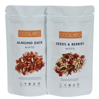 CCOLATO: Almond Date Mixto & Seeds & Berries Mixto - 100gm each