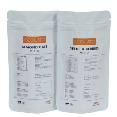 CCOLATO: Almond Date Mixto & Seeds & Berries Mixto - 100gm each