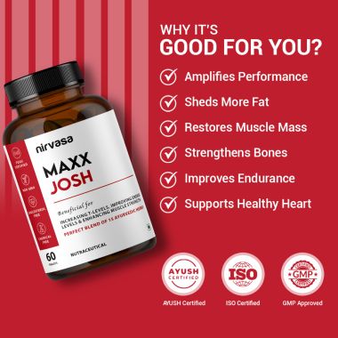 Nirvasa: Maxx Josh Testo Tablets - 60 Tablets