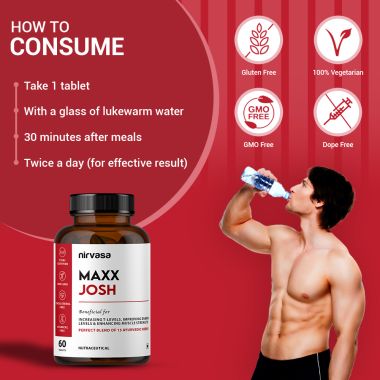 Nirvasa: Maxx Josh Testo Tablets - 60 Tablets