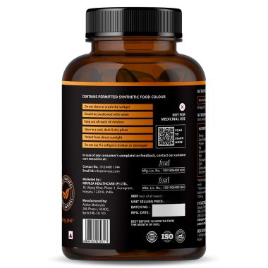 Nirvasa: Omega 3 Salmon Fish Oil Capsules (Triple Strength) - 60 Softgels