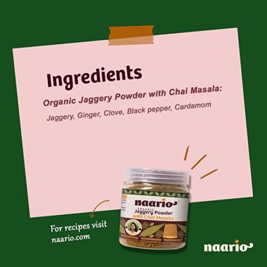 Naario: Jaggery Powder with Chai Masala - 200 gm