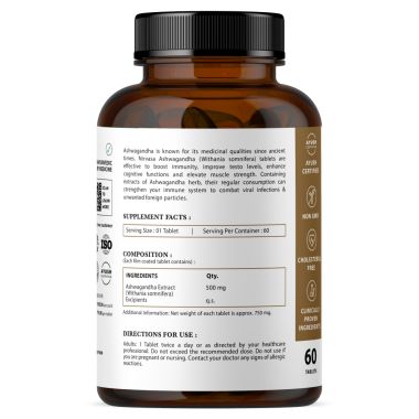 Nirvasa: Ashwagandha Tablets - 60 Tablets