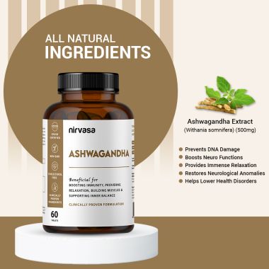 Nirvasa: Ashwagandha Tablets - 60 Tablets