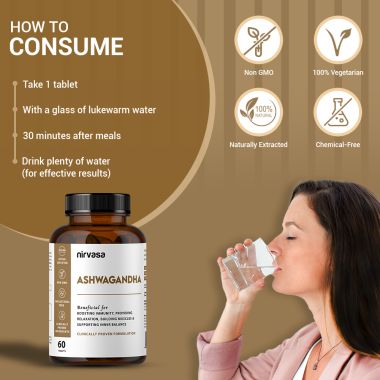 Nirvasa: Ashwagandha Tablets - 60 Tablets