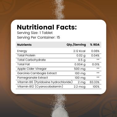 Nirvasa: Apple Cider Vinegar - 15 Effervescent Tablets