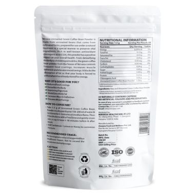 Nirvasa: Unroasted Arabica Green Coffee Bean Powder - 100gm