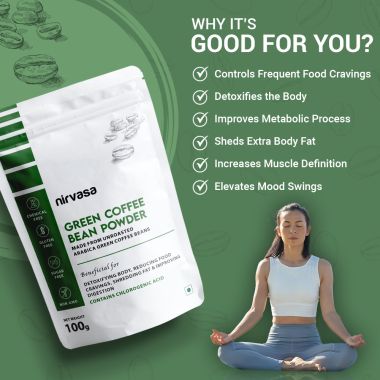 Nirvasa: Unroasted Arabica Green Coffee Bean Powder - 100gm