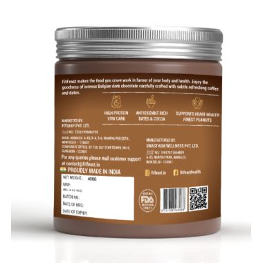 FitFeast: Belgian Chocolate Peanut Butter - 400gm
