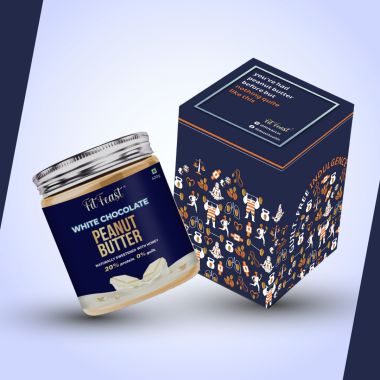 FitFeast: Belgian Chocolate Peanut Butter & White Chocolate Peanut Butter Combo - 400gm Each
