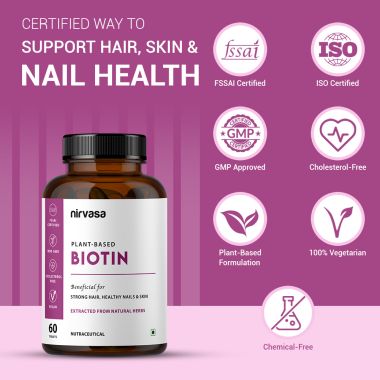 Nirvasa: Biotin Tablets - 60 Tablets