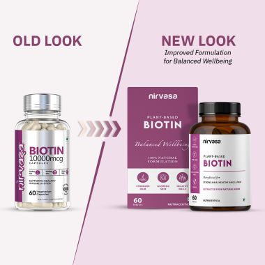 Nirvasa: Biotin Tablets - 60 Tablets