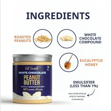 FitFeast: White Chocolate Peanut Butter - 400gm