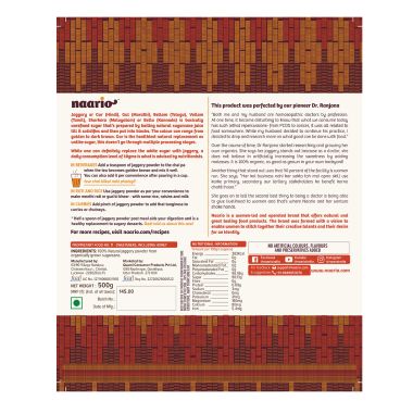 Naario: Organic Jaggery Powder - Pack Of 2 - 500gm Each