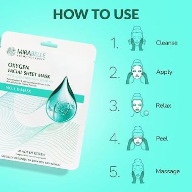 Mirabelle: Oxygen Facial Sheet Mask - 25ml