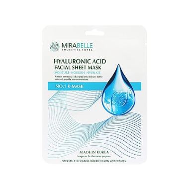 Mirabelle: Hyaluronic Acid Facial Sheet Mask - 25ml