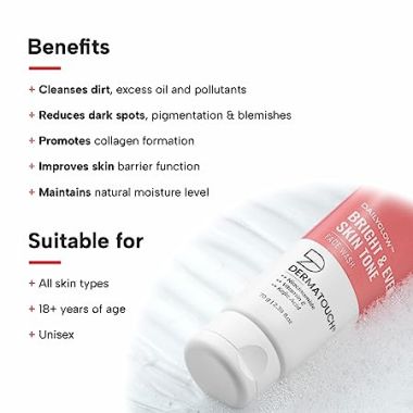 Dermatouch: Dailyglow Bright & Even Skin Tone Face Wash - 70gm