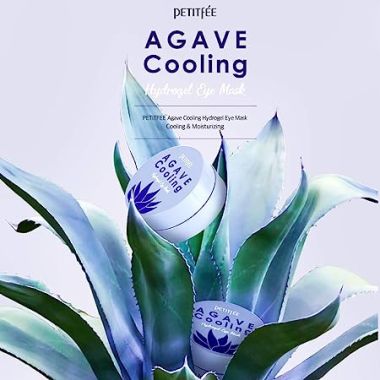 Petitfee: Agave Cooling Hydrogel Eye Mask 5 Blue Energy Complex Patch Pack Of 60 - 84gm