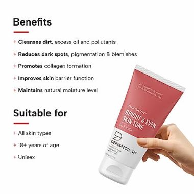 Dermatouch: Dailyglow Bright & Even Skin Tone Face Wash - 150gm