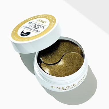 Petitfee: Black Pearl & Gold Hydrogel Eye Patch - Pack Of 60 Pieces