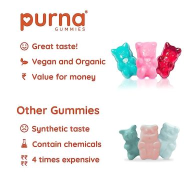 Purna Gummies: Superfruits Collagen Gummies - Mixed Fruit - 30 Gummies