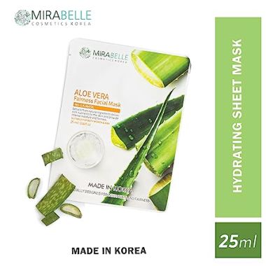 Mirabelle: Aloe Vera Facial Sheet Mask - 25ml
