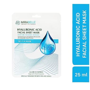 Mirabelle: Hyaluronic Acid Facial Sheet Mask - 25ml