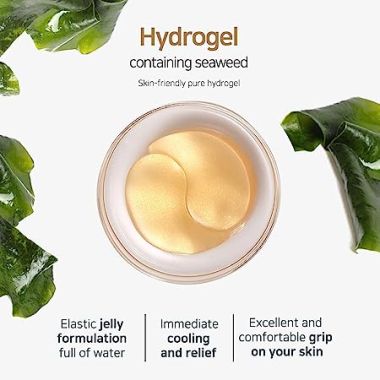 Petitfee: Gold Hydrogel Eye Patch +5 Golden Complex - Pack Of 60 Pieces