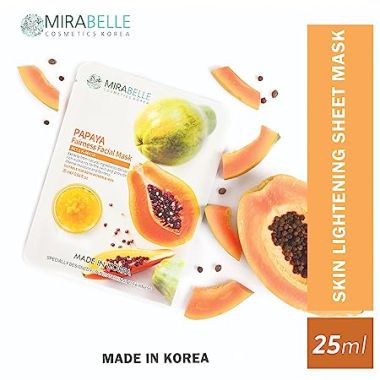 Mirabelle: Papaya Facial Sheet Mask - 25ml