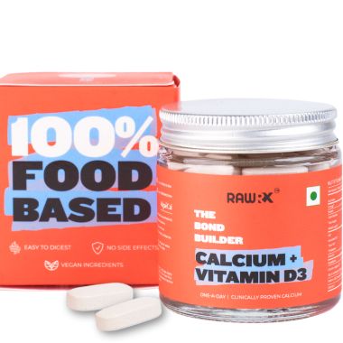 RawRX: Algae Calcium + D3 with Vitamin C, Magnesium & Zinc - 30 Calcium Tablets for Women and Men