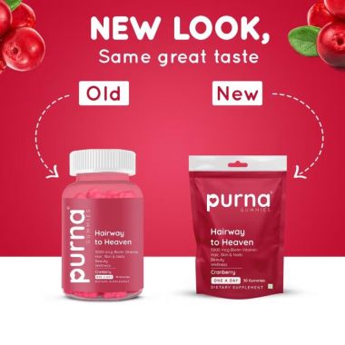 Purna Gummies: 5000mcg Biotin Gummies - Cranberry - 30 Gummies