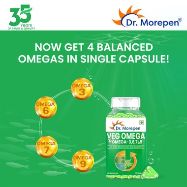 Dr. Morepen: Omega 3 6 7 9 Vegetarian Capsules 500mg - 60 Tablets