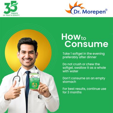Dr. Morepen: Omega 3 6 7 9 Vegetarian Capsules 500mg - 60 Tablets