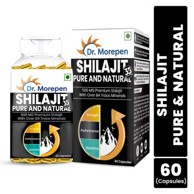 Dr. Morepen: Shilajit Capsules - For Strength & Stamina - 60 Tablets