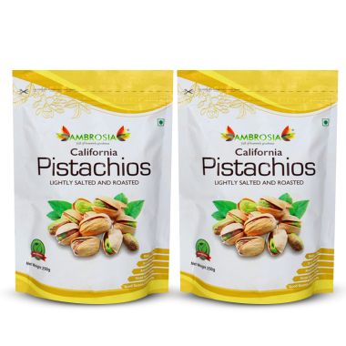 Ambrosia: Special Offer -California Roasted & Salted Pistachios - Pack of 4 - (250gm each)