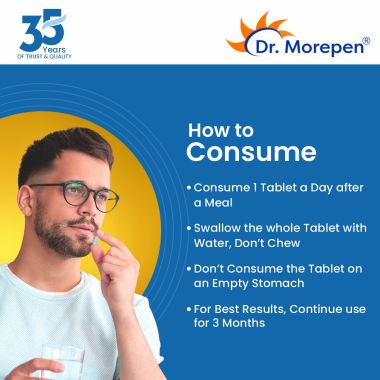 Dr. Morepen: Gokshura and Multivitamins For Men - Improves Men's Performance & Strength - 120 Tablets