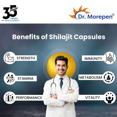Dr. Morepen: Sexual Wellness Kit with Shilajit Capsules and Testos Boost - Ayurvedic Supplement to improve Stamina & Strength- 60 Capsules Each