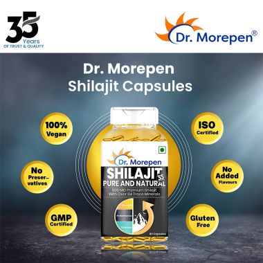 Dr. Morepen: Sexual Wellness Kit with Shilajit Capsules and Testos Boost - Ayurvedic Supplement to improve Stamina & Strength- 60 Capsules Each