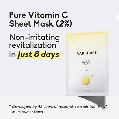 VariHope: 8 Days Brightening Mask With Pure Vitamin C - 5 Sheets
