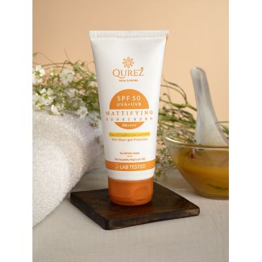Qurez: Mattifying Sunscreen SPF 50 PA++++ - 50gm