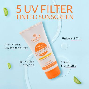 Qurez: Mattifying Sunscreen SPF 50 PA++++ - 50gm