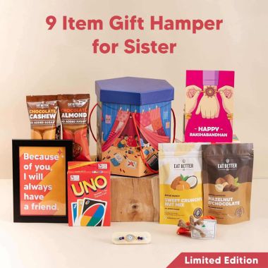 Eat Better: Rakhi Gift Hamper for Sister - 9 Items