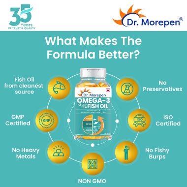 Dr. Morepen: Omega 3 Deep Sea Fish Oil - 60 Softgels